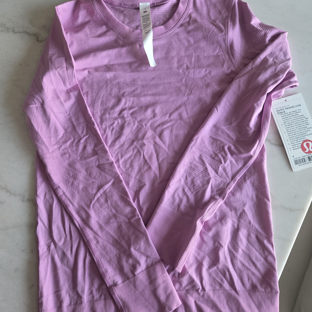 lululemon athletica Long Sleeve Tee in Light Purple